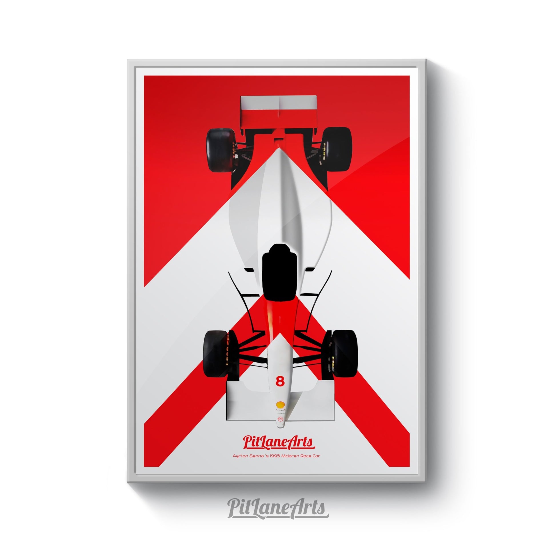 Ayrton Senna Race car Poster Print - PitLaneArts