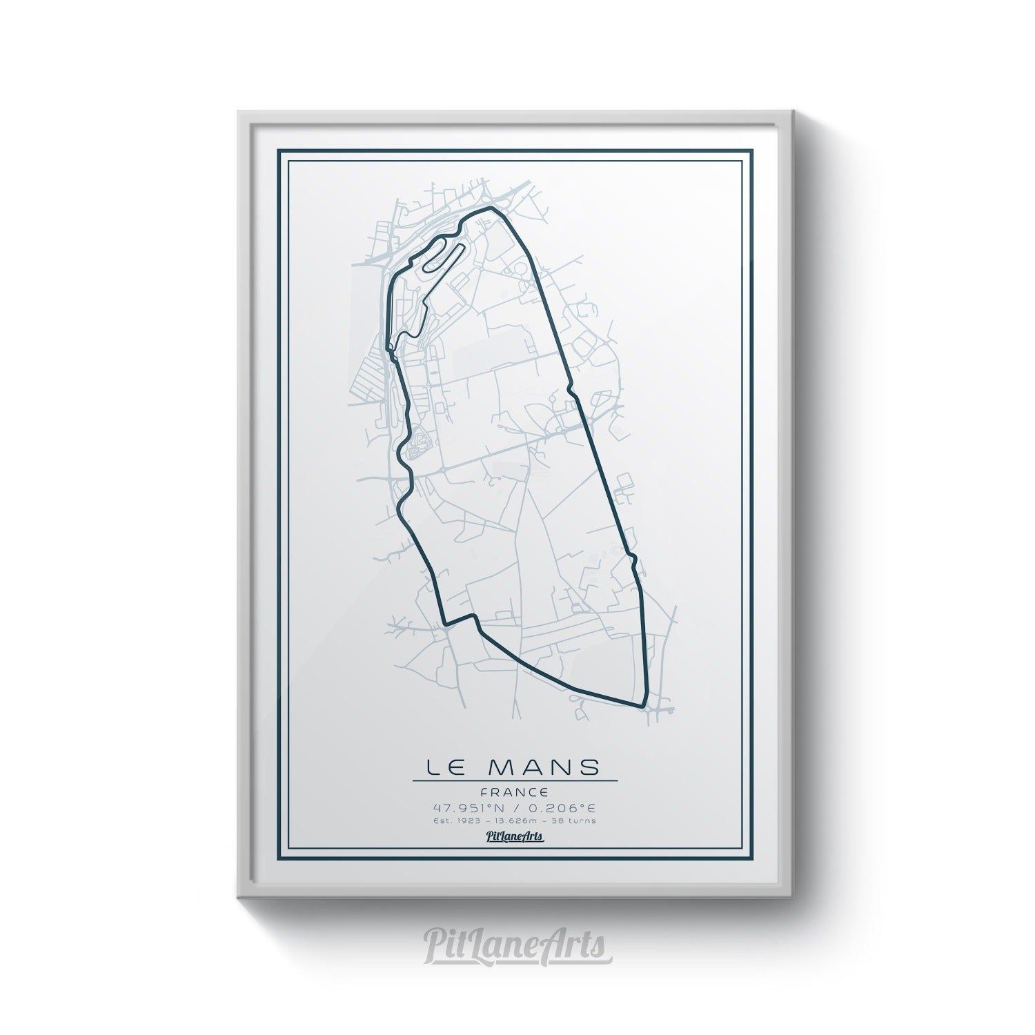 Le Mans White Print