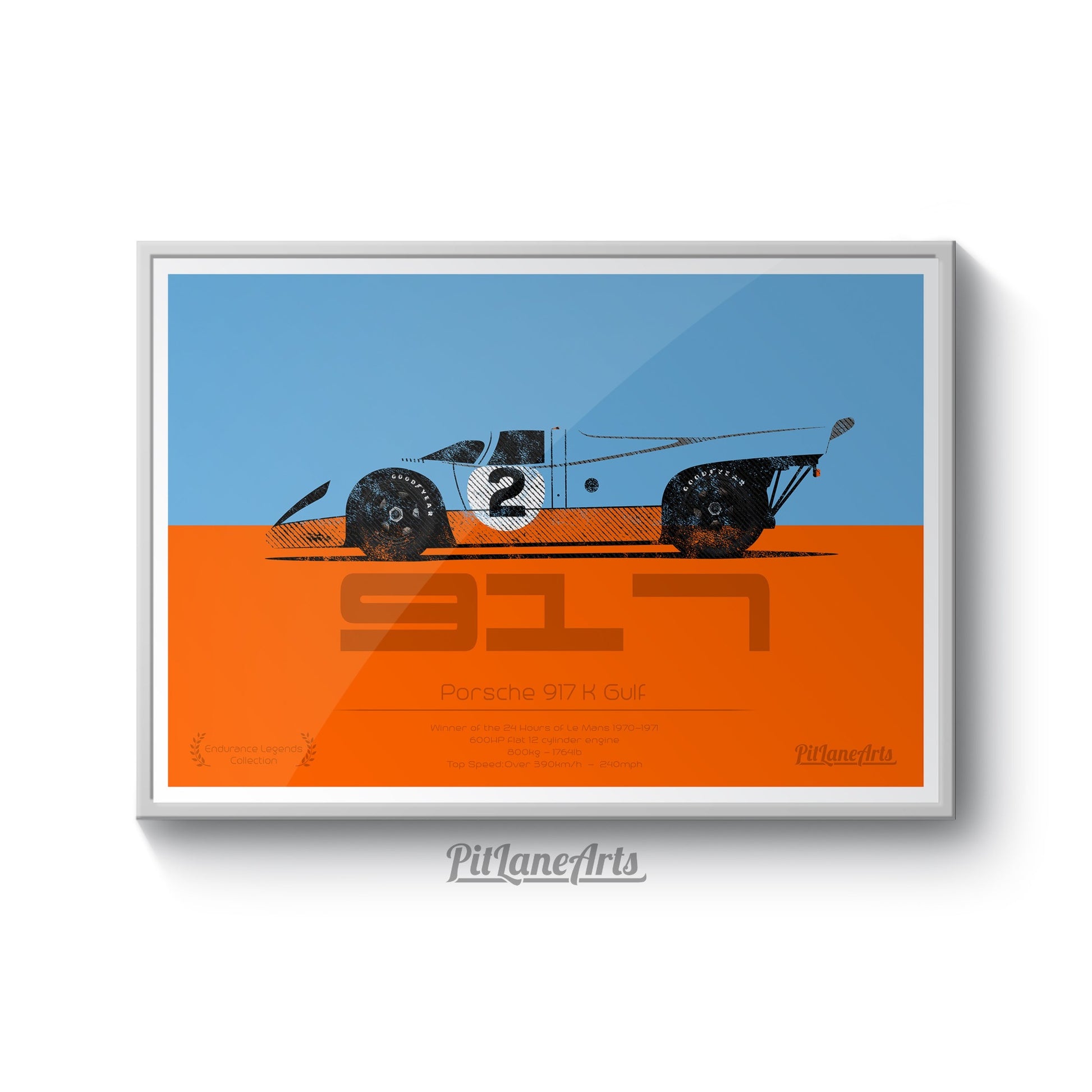 917 Le Mans Race Car Print Poster - PitLaneArts