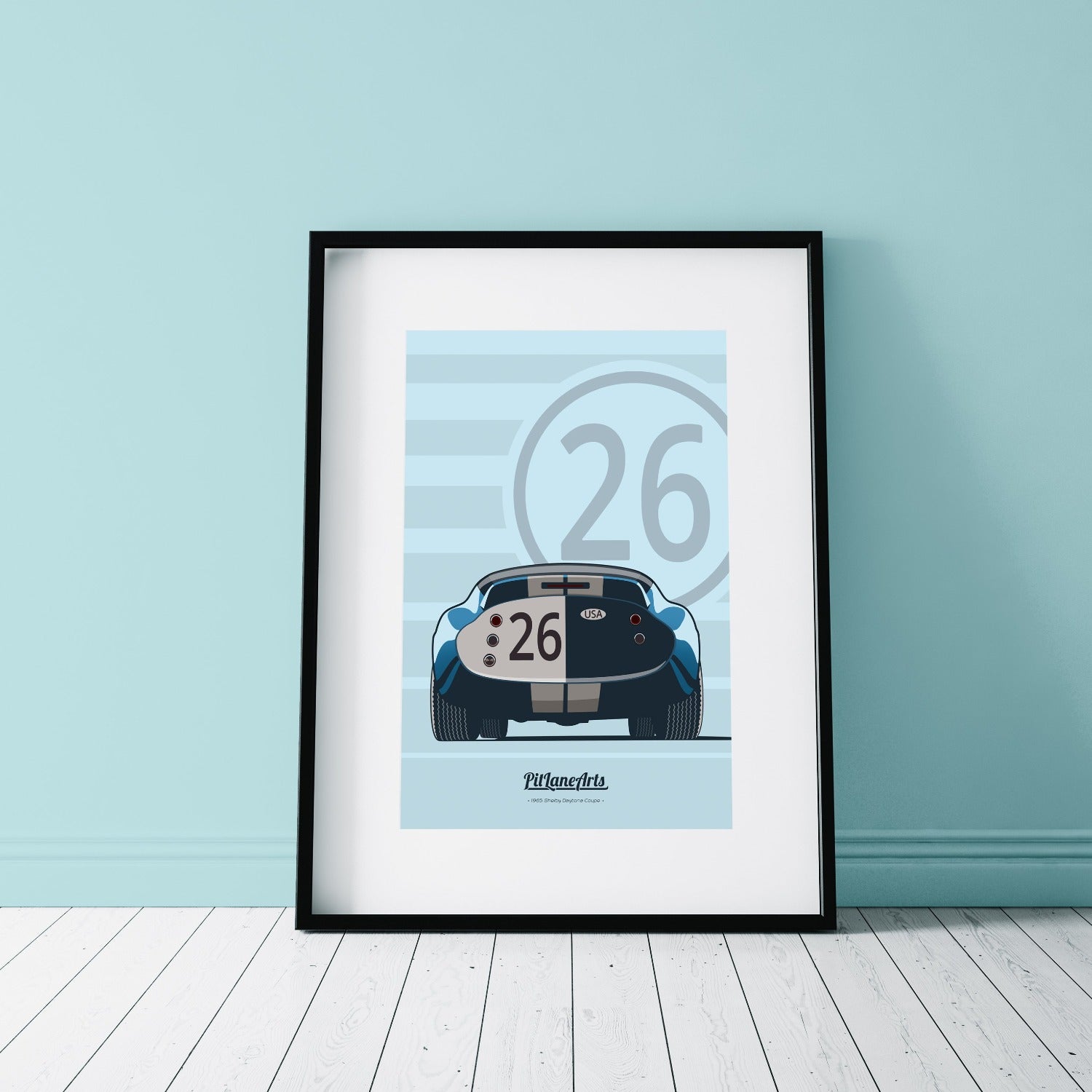 1965 Shelby Daytona Coupe Print framed