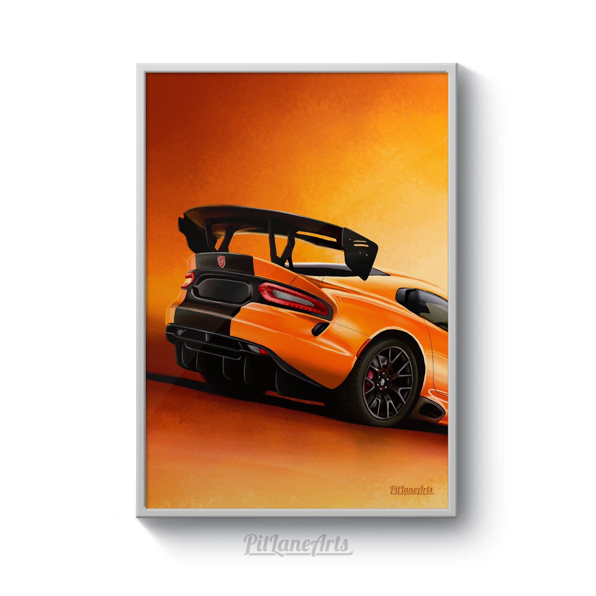 Orange Dodge Viper ACR Artwork