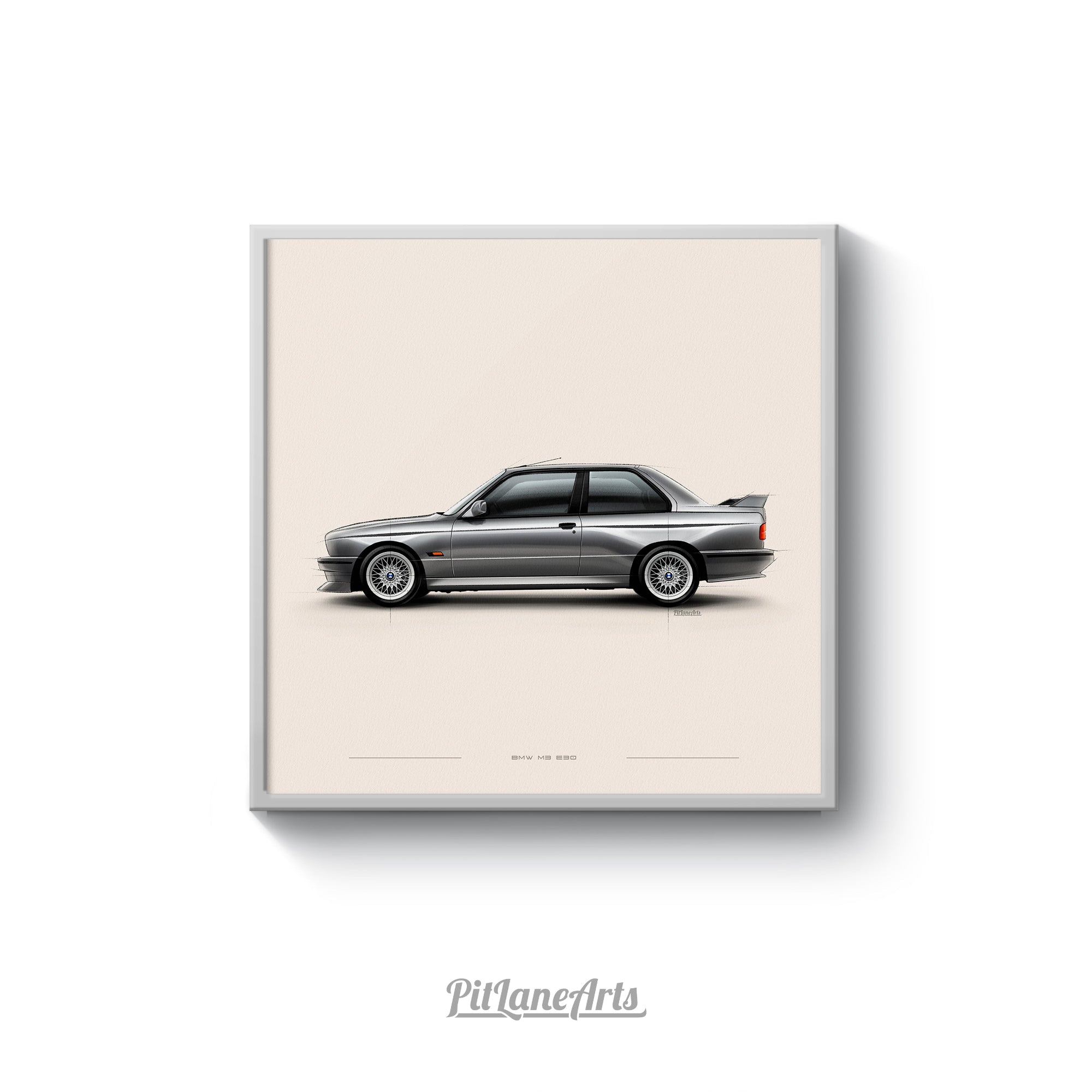 BMW M3 E30 printed poster.