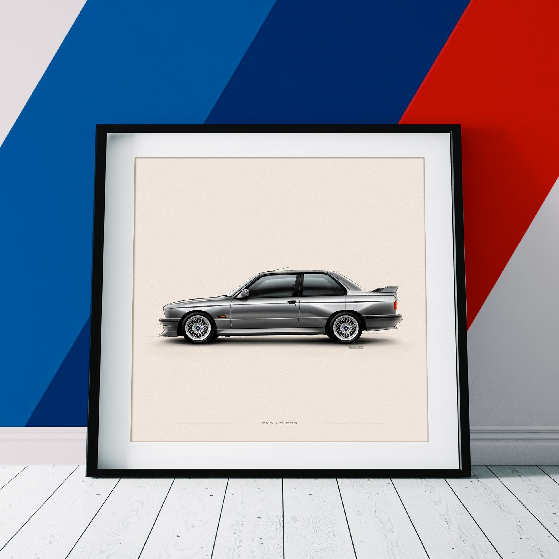 BMW M3 E30 printed poster.
