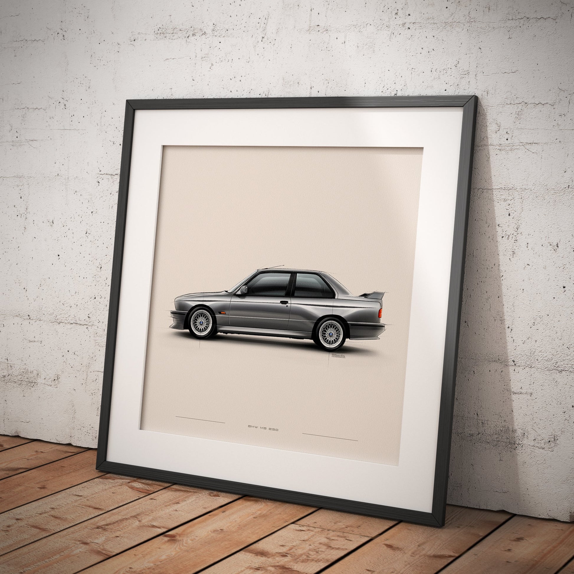BMW M3 E30 printed poster.