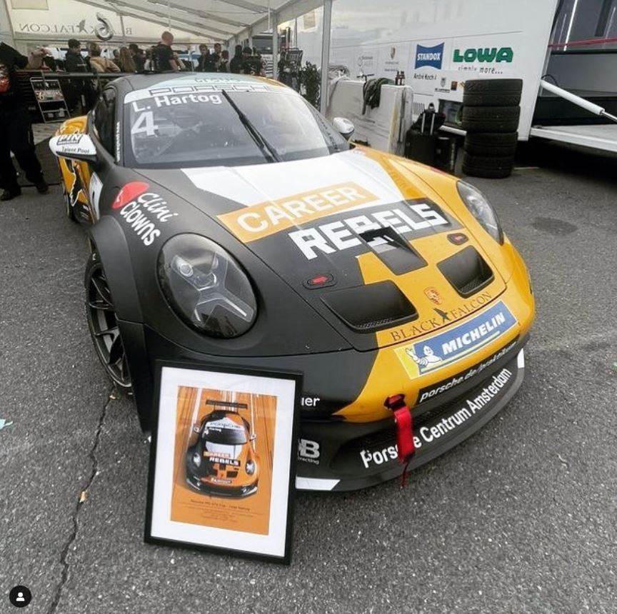 Example of printed custom motorsport artwork