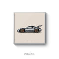 Porsche 911 GT3 RS art print on white background