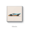Porsche 917K Gulf art print on white background