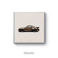 Porsche 911 Turbo 930 art print on white background