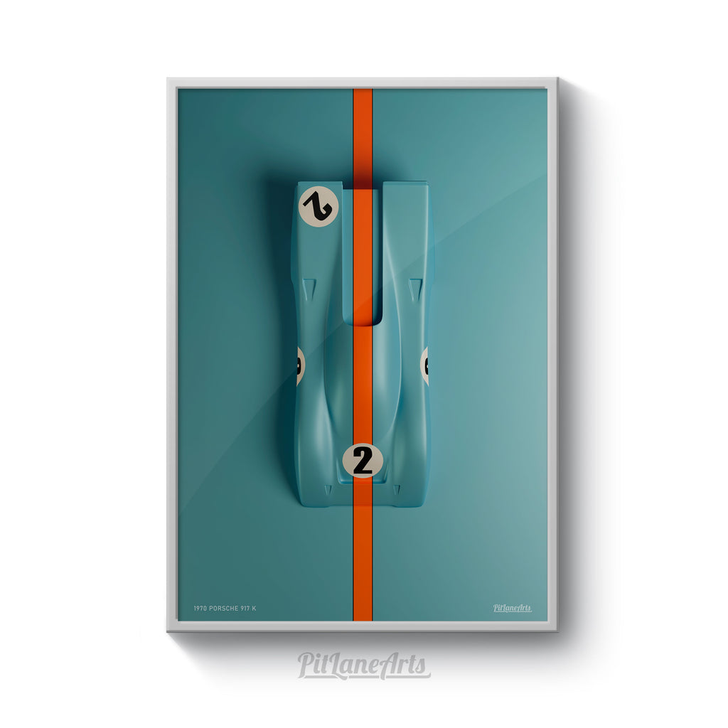Porsche 917 K  Sculpture Artwork Gulf Edition