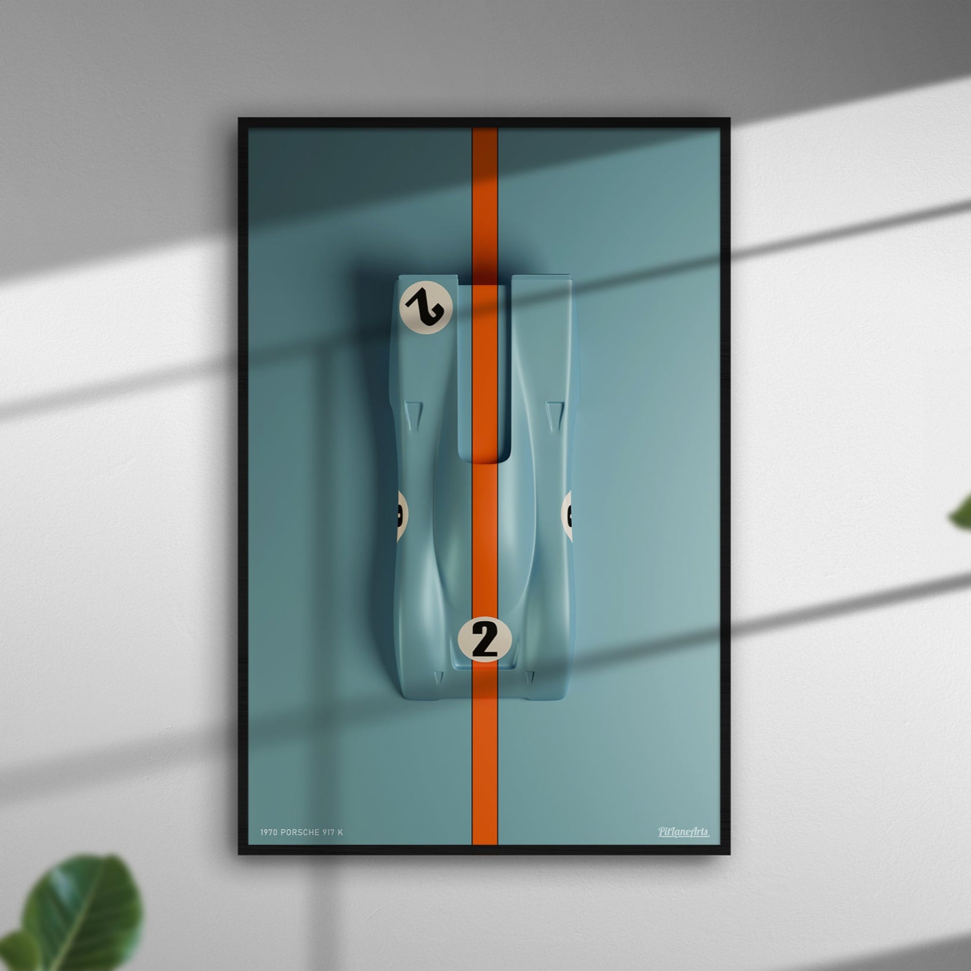 Print of the posche 917 sculptural artwork