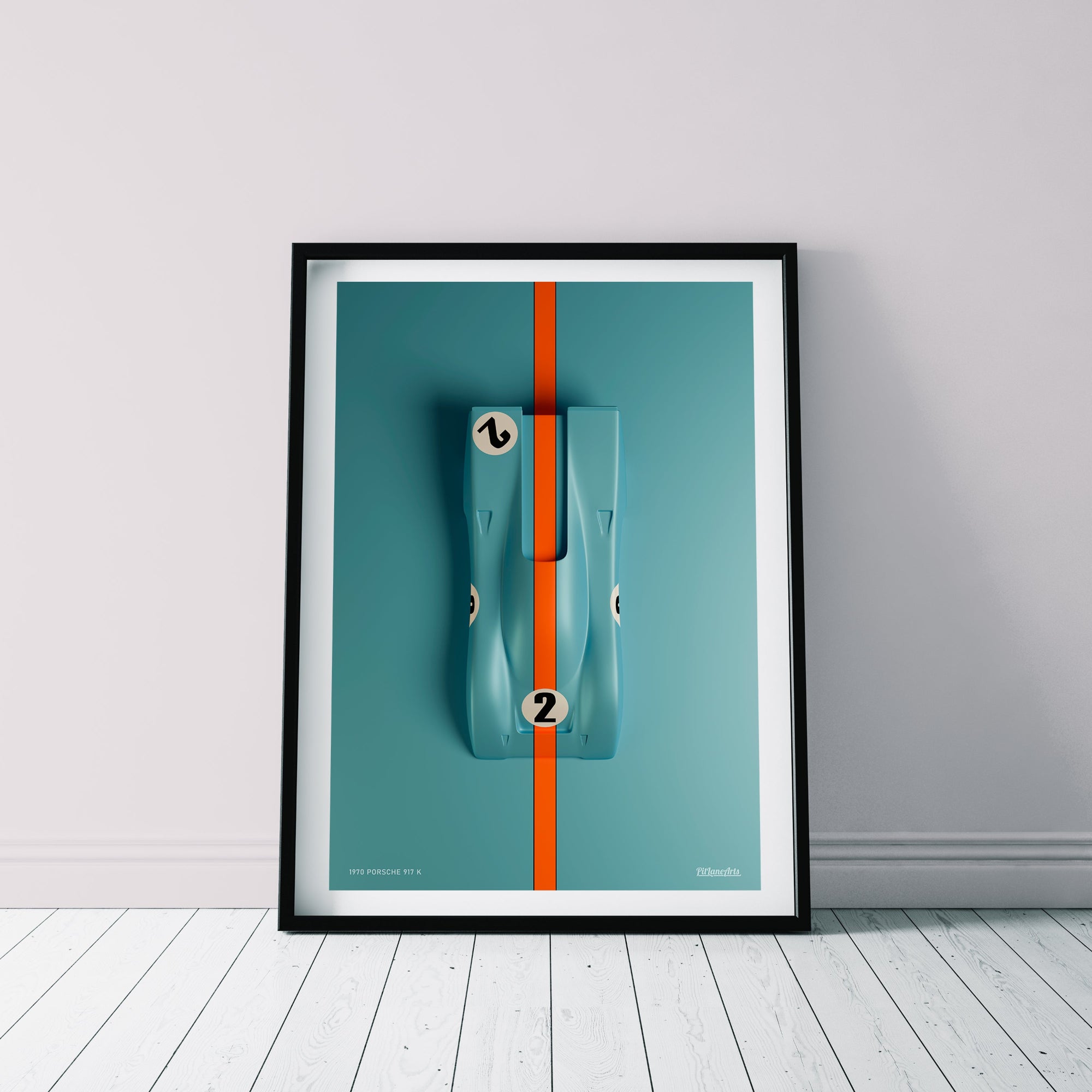Print of the posche 917 sculptural artwork