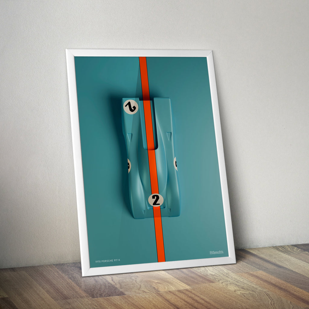 Print of the posche 917 sculptural artwork