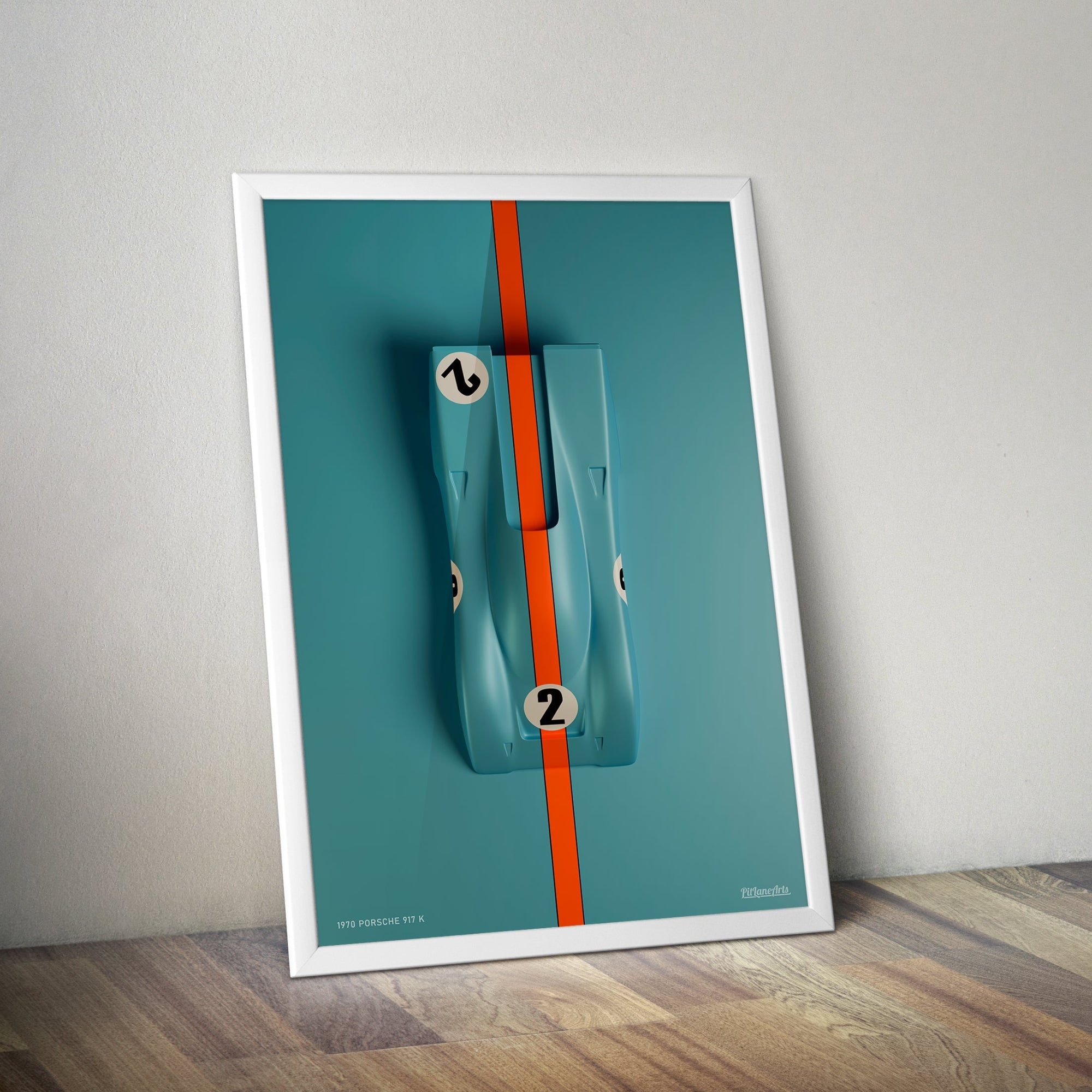Print of the posche 917 sculptural artwork