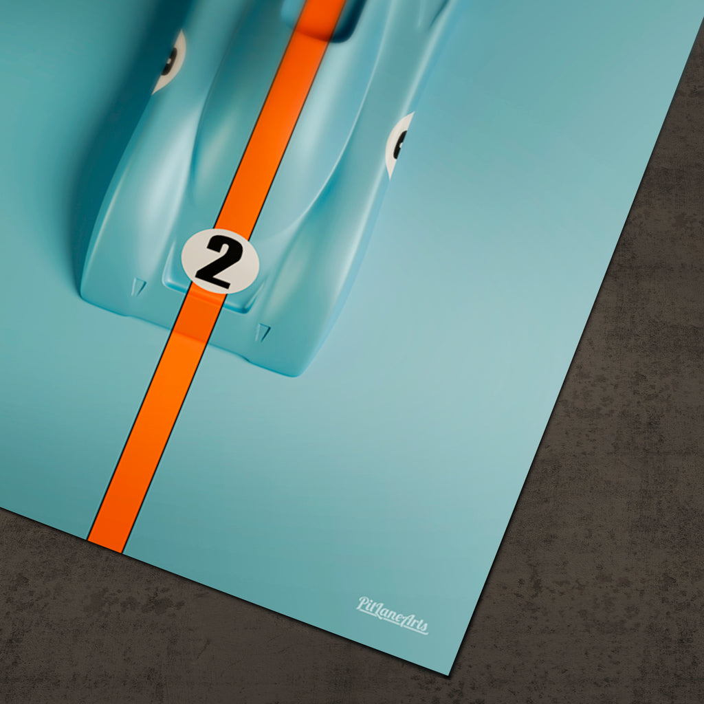 Print of the posche 917 sculptural artwork