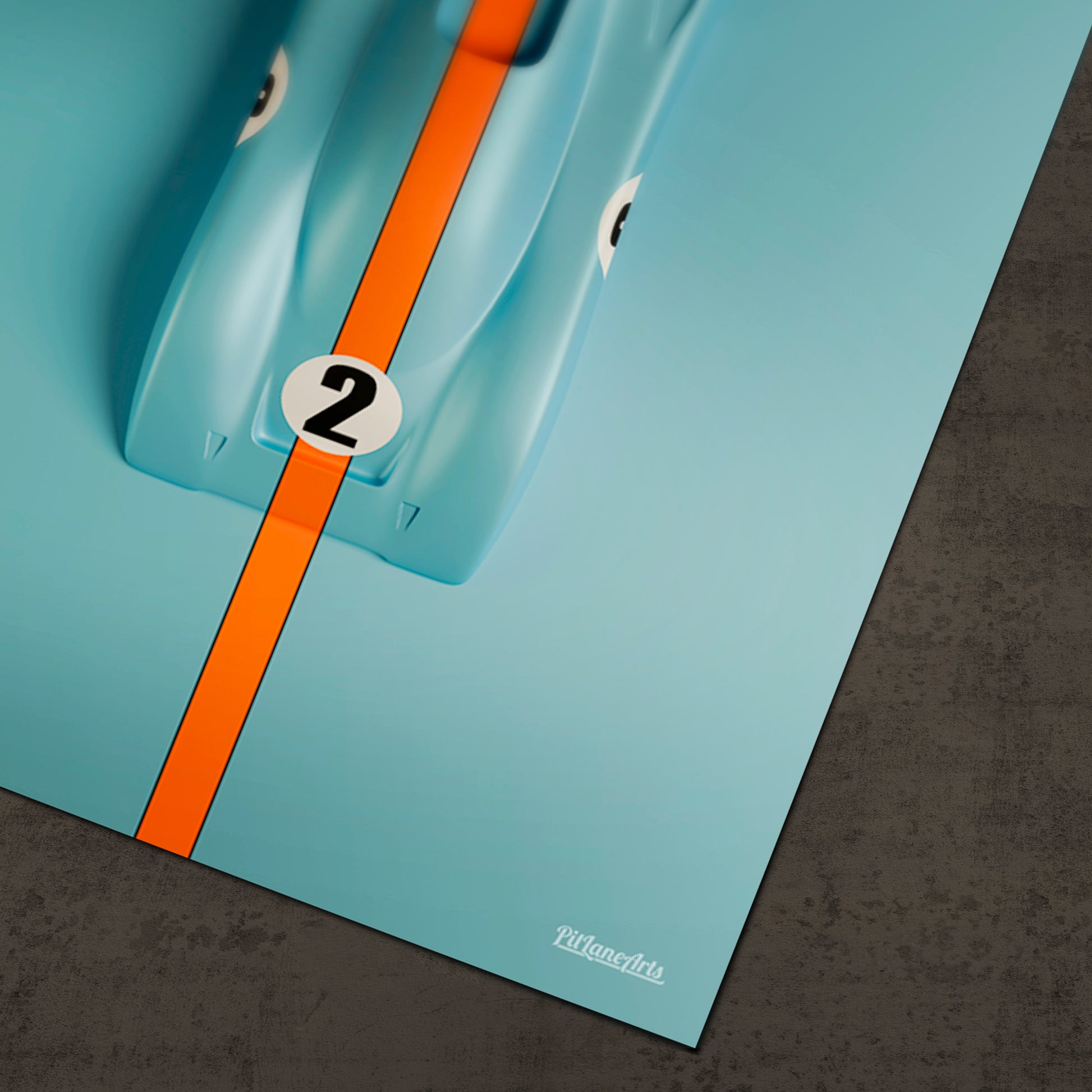 Print of the posche 917 sculptural artwork