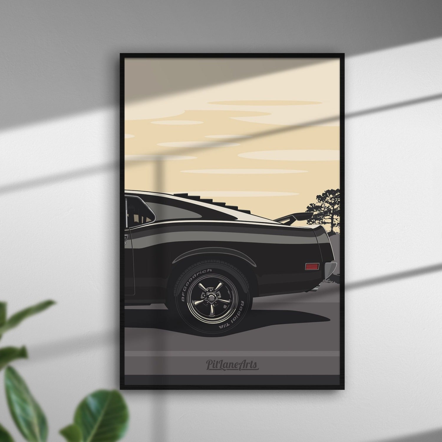 Ford mustang Mach 1 Print on wall