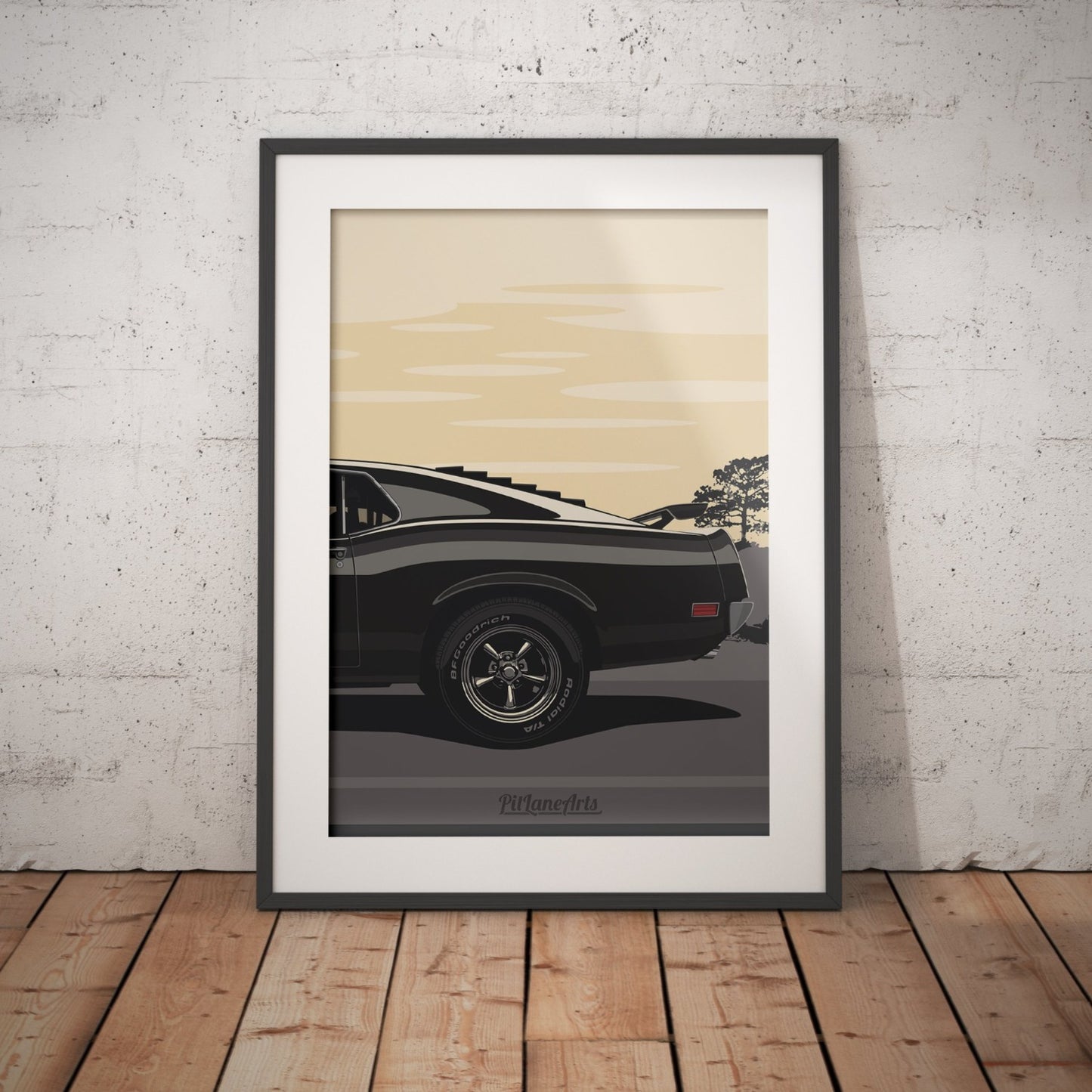 Ford mustang Mach 1 Print framed