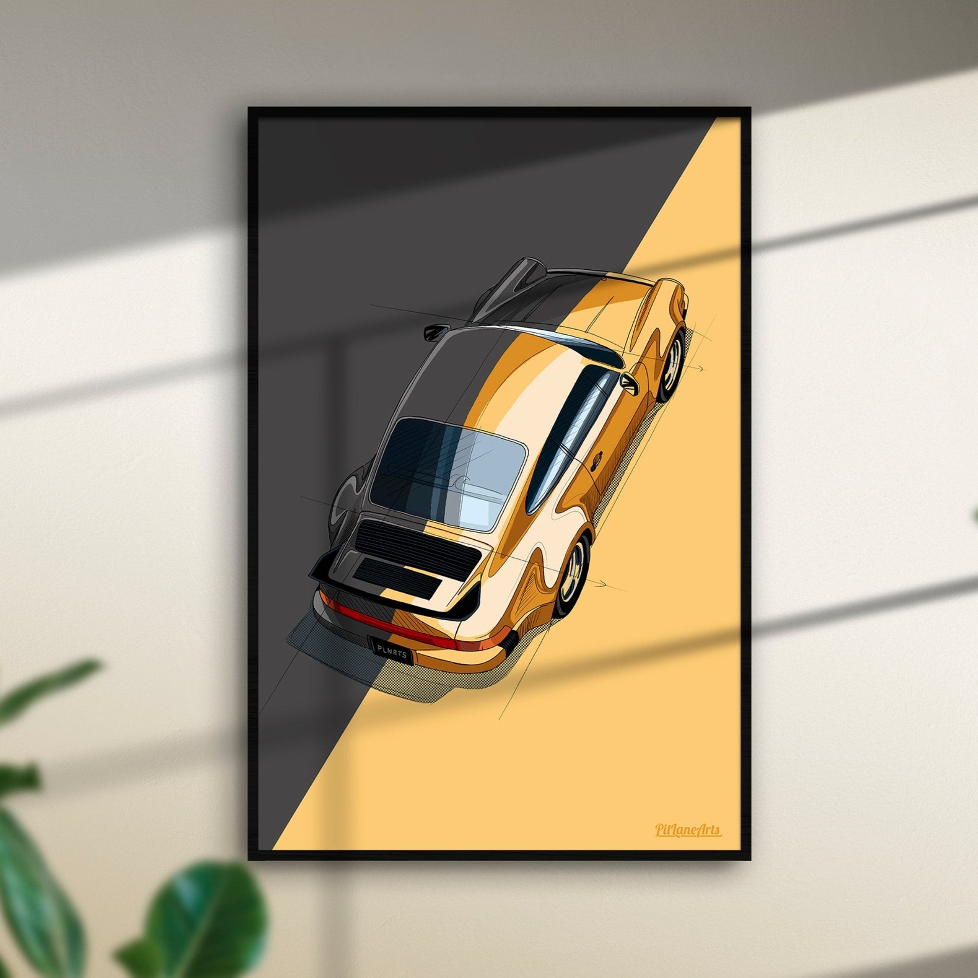 classic 911 turbo sketch print