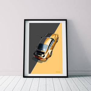 classic 911 turbo sketch print
