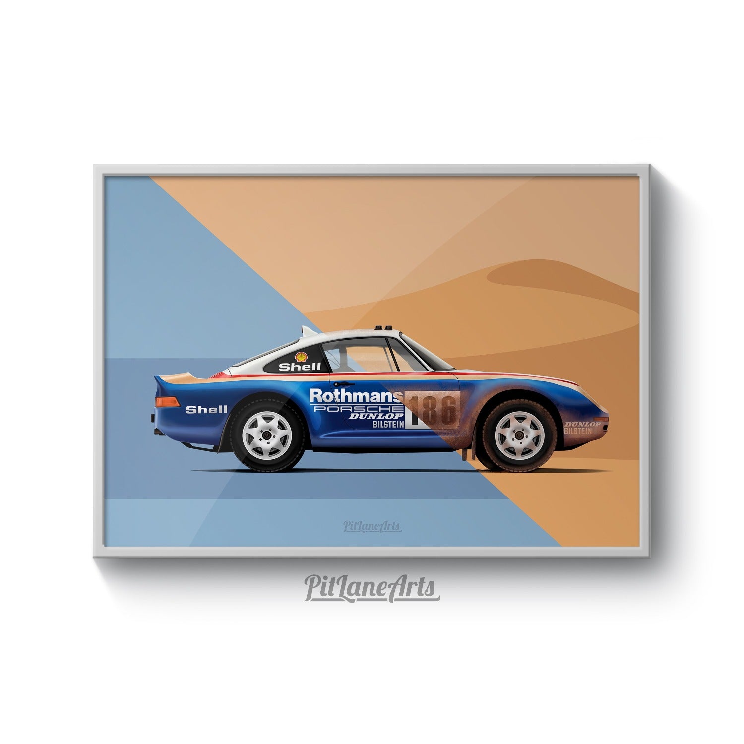 Porsche 959 Dakar Print Clean & Muddy