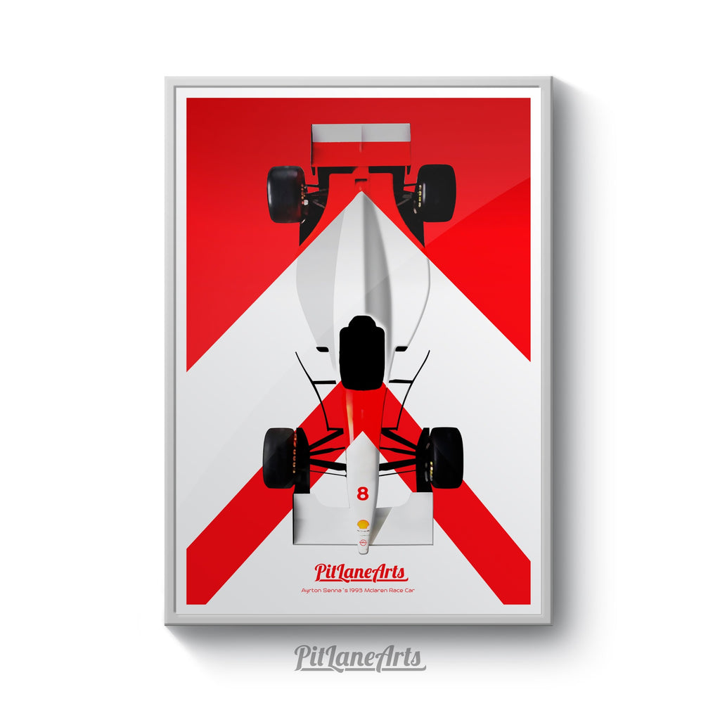 Ayrton Senna Race car Poster Print - PitLaneArts