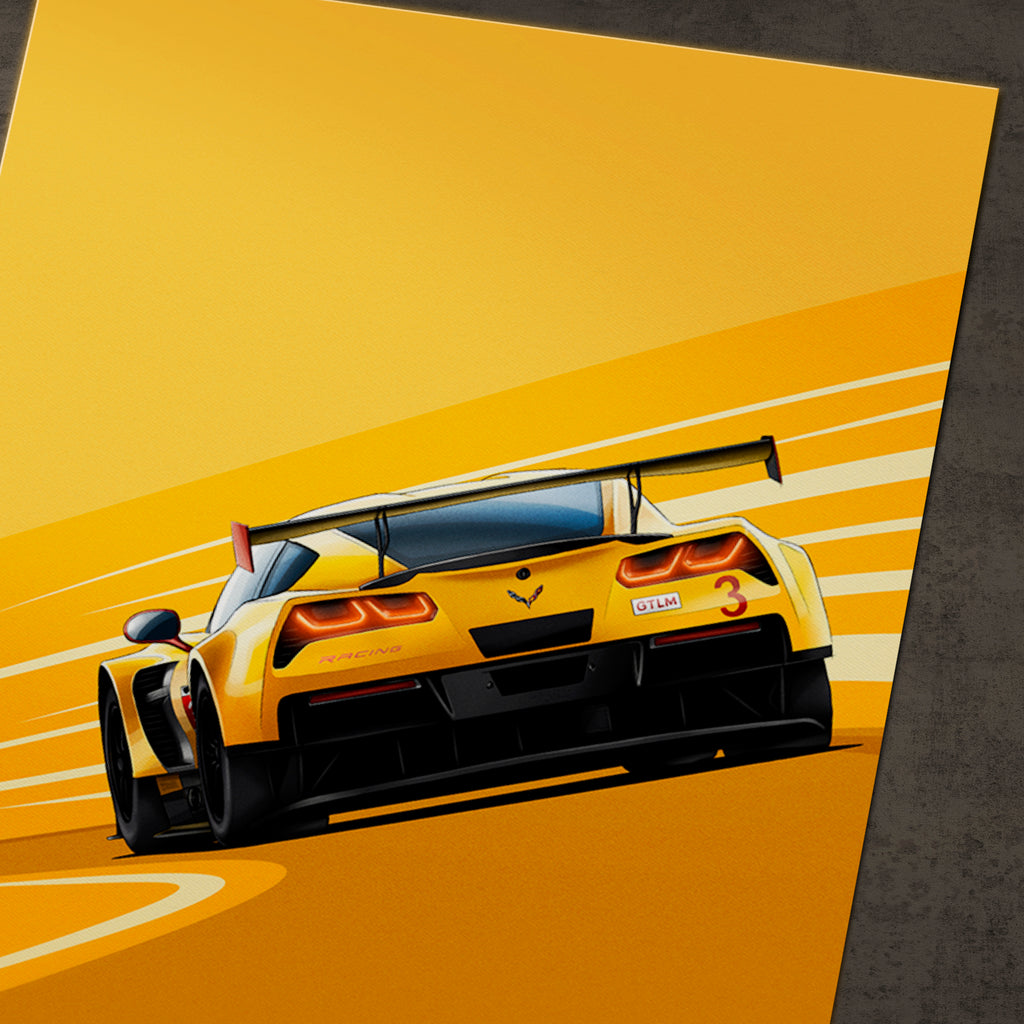 Corvette C7 R Race car print