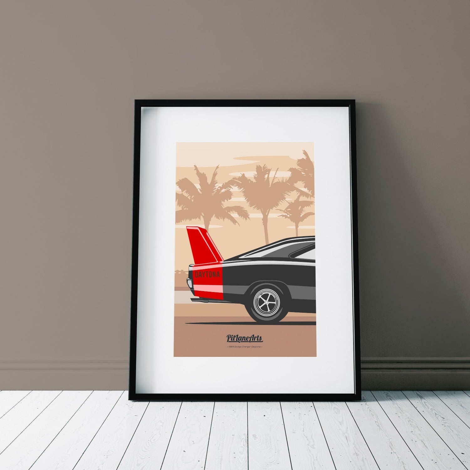 Dodge Charger Daytona Poster framed