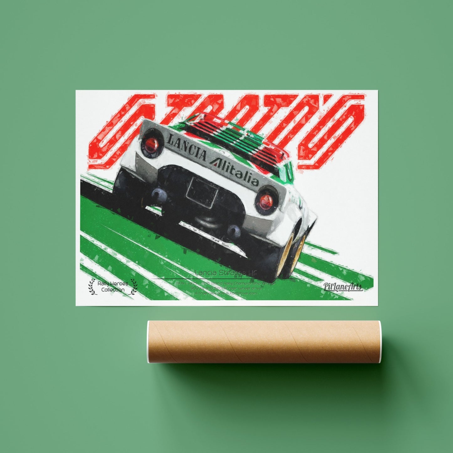 Lancia Stratos Poster print with delivery tube - PitLaneArts