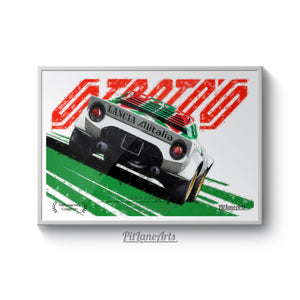 Lancia Stratos Rally Car Poster