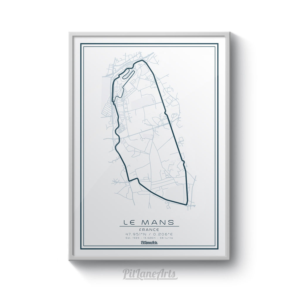 Le Mans White Print