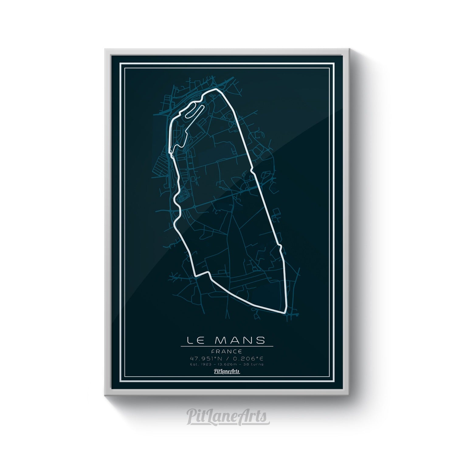 Le Mans Dark Blue Print