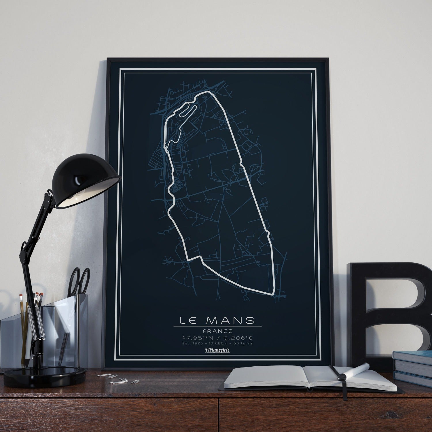 Le Mans Dark Blue Print