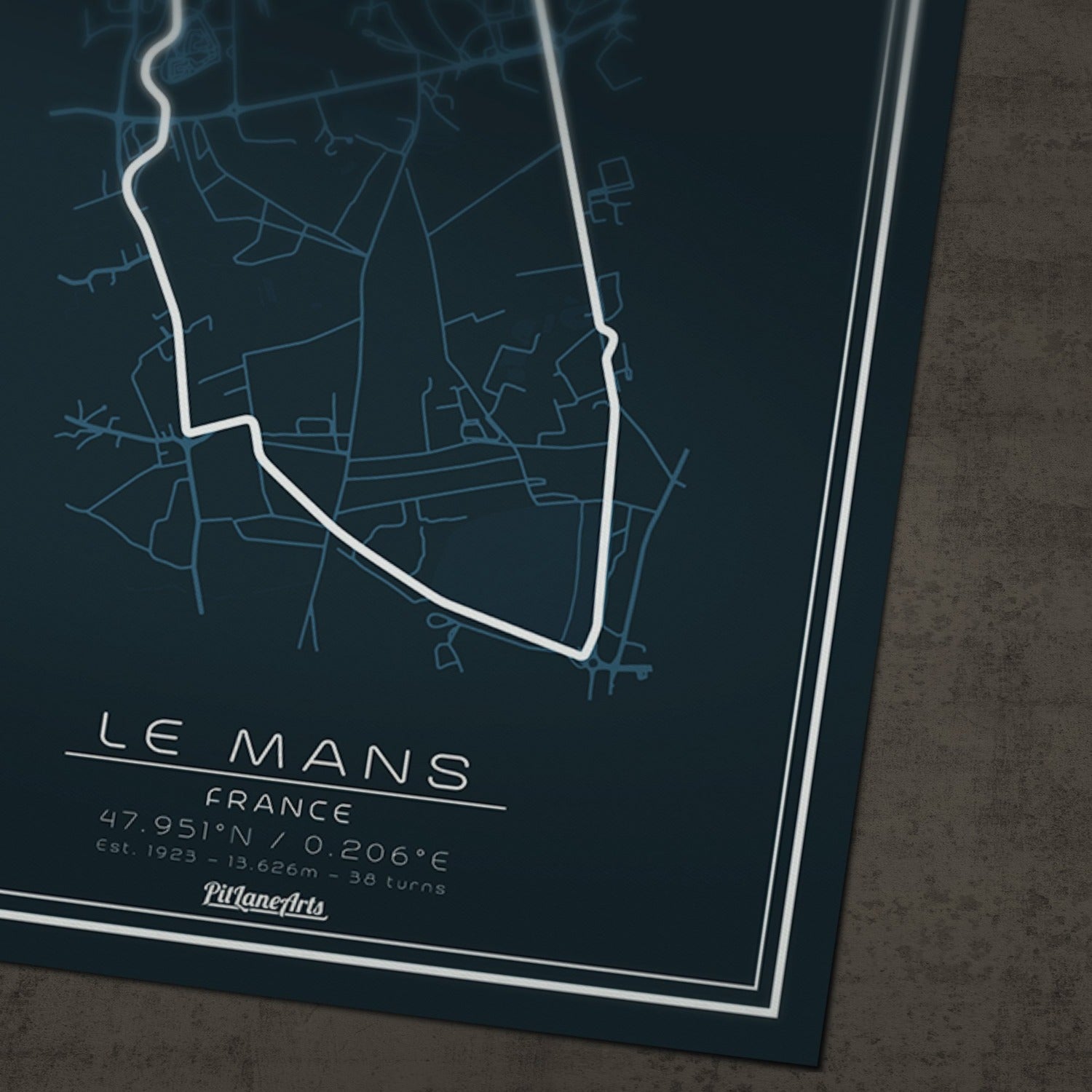 Le Mans Dark Blue Print detail