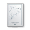 Nurburgring race track white print