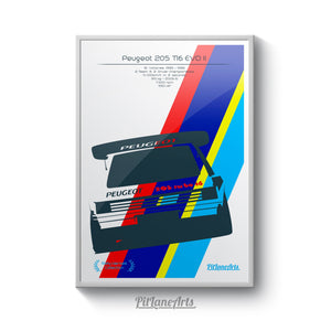 Peugeot 205 T16 EVO Poster