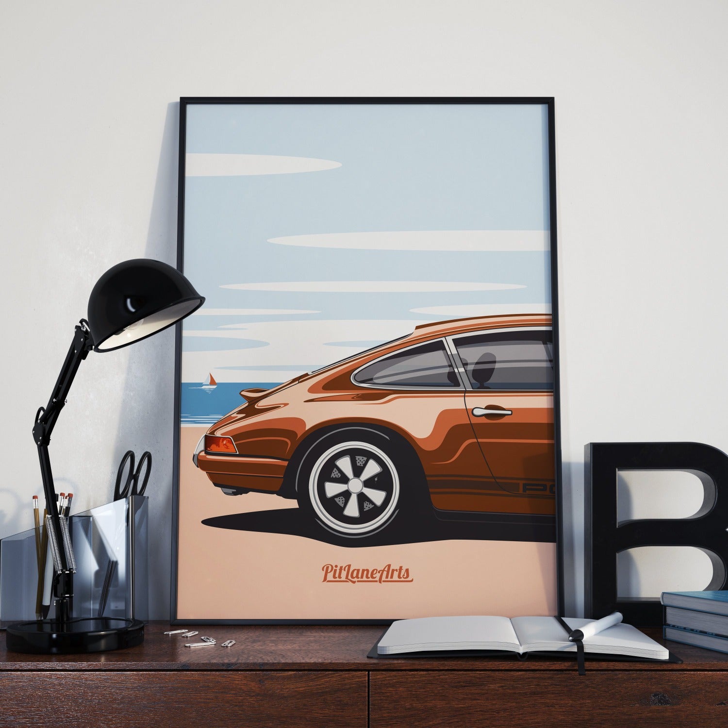 Classic Porsche 911 Print framed