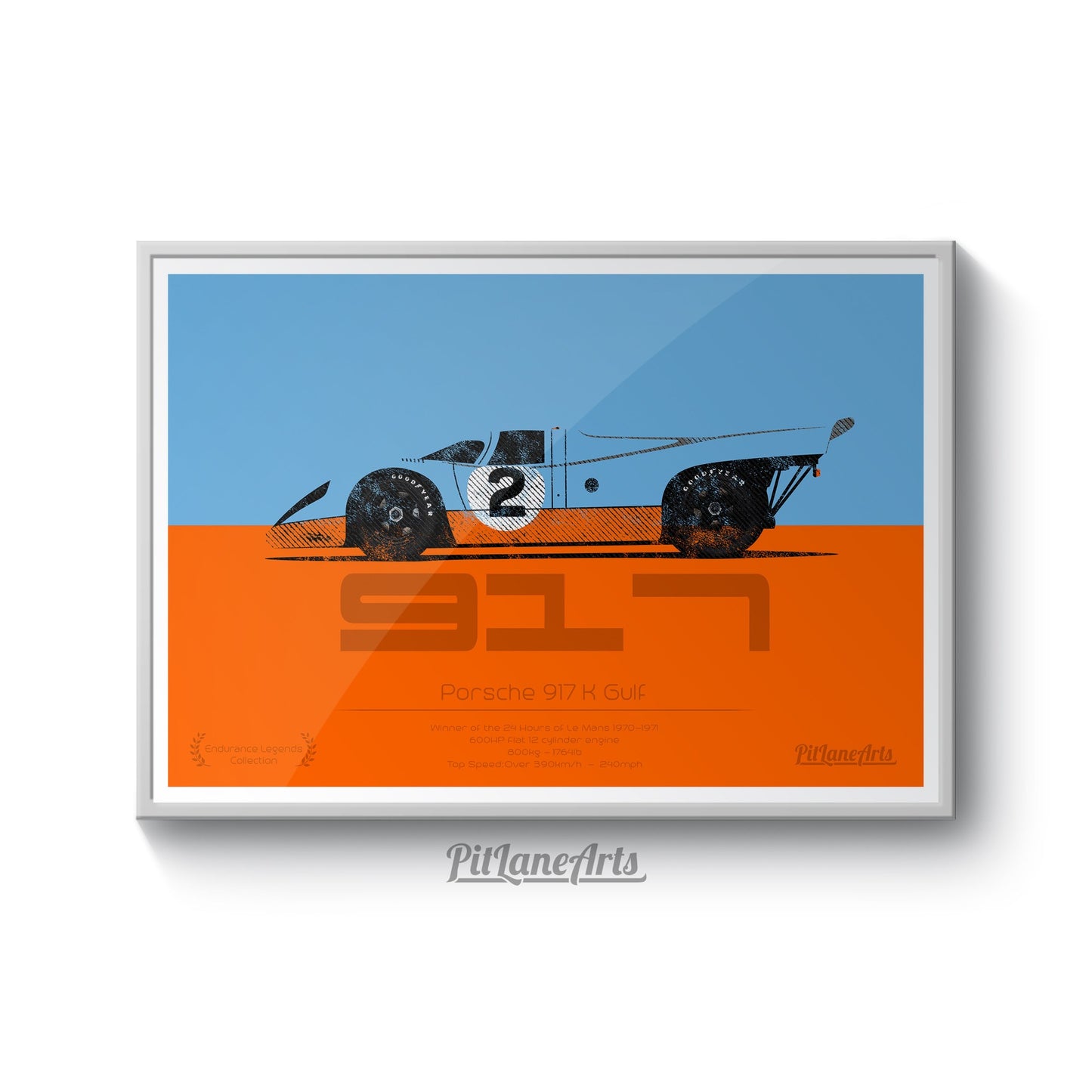 917 Le Mans Race Car Print Poster - PitLaneArts