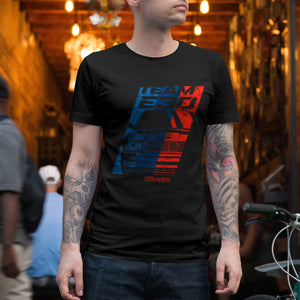 Man wearing black Team E30 Tshirt