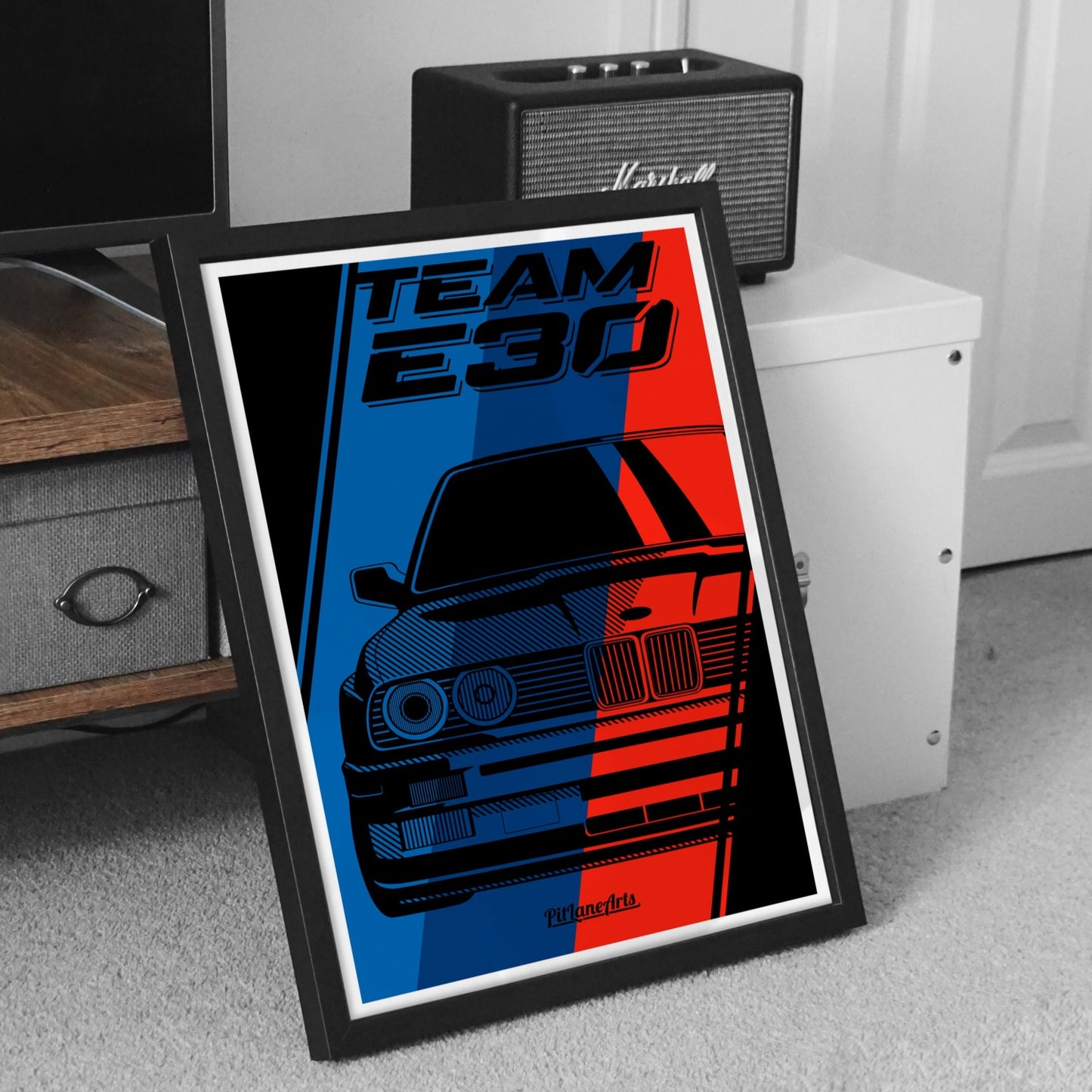 E30 poster print framed