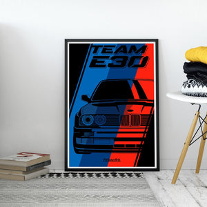 E30 poster print framed 03