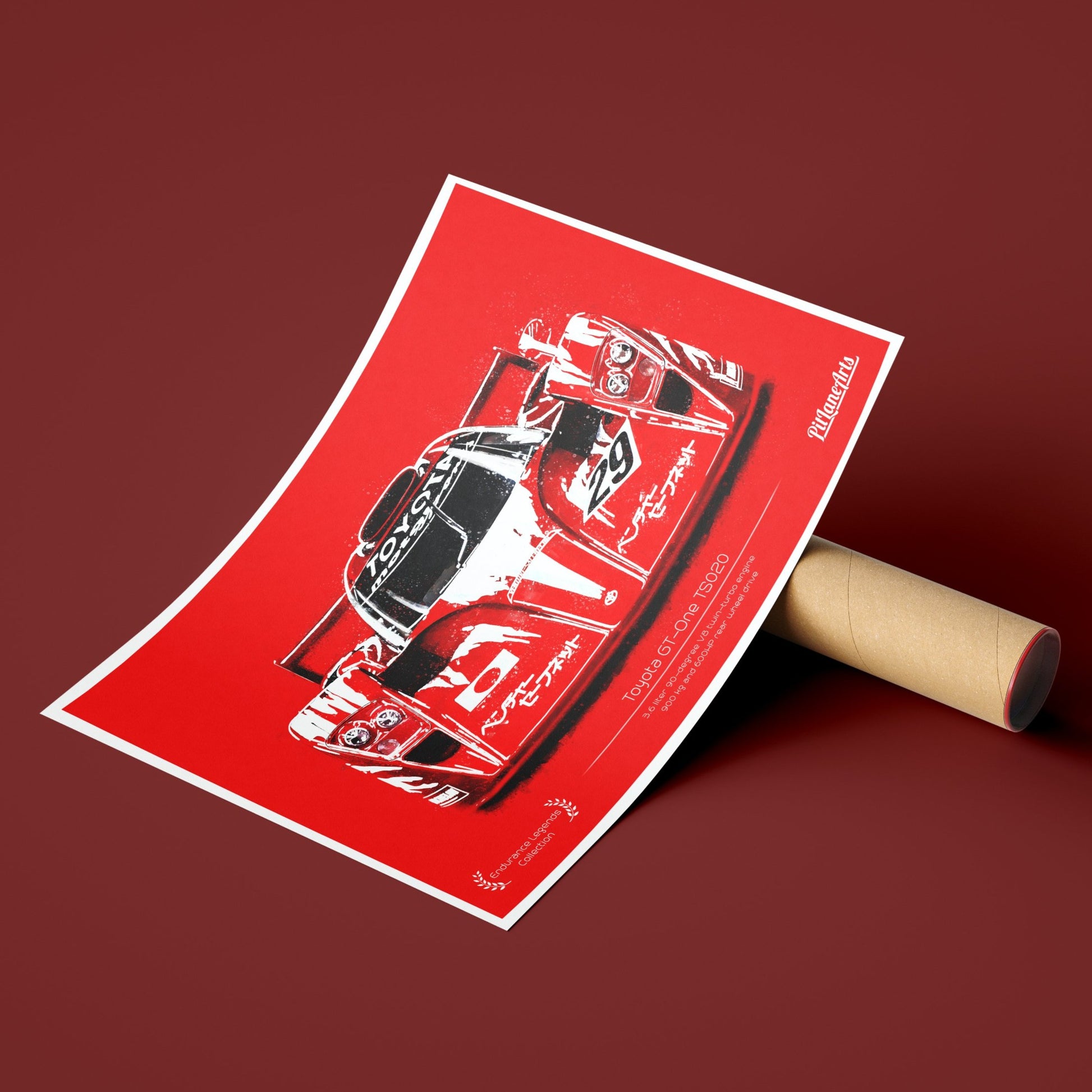 Toyota GT-One illustration print over delivery tube