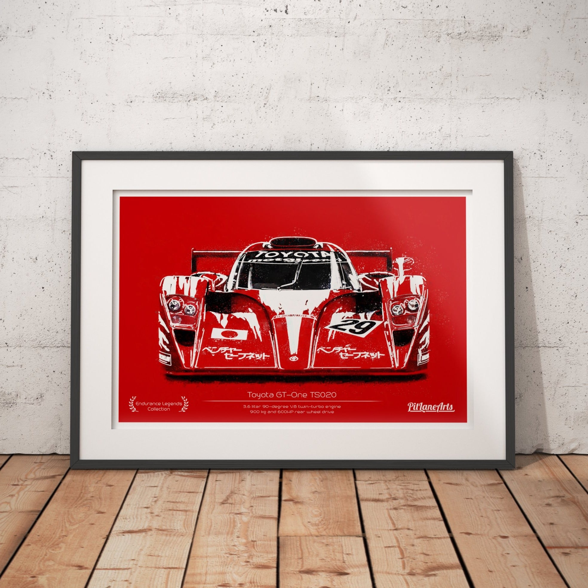 Toyota GT-One illustration print framed 