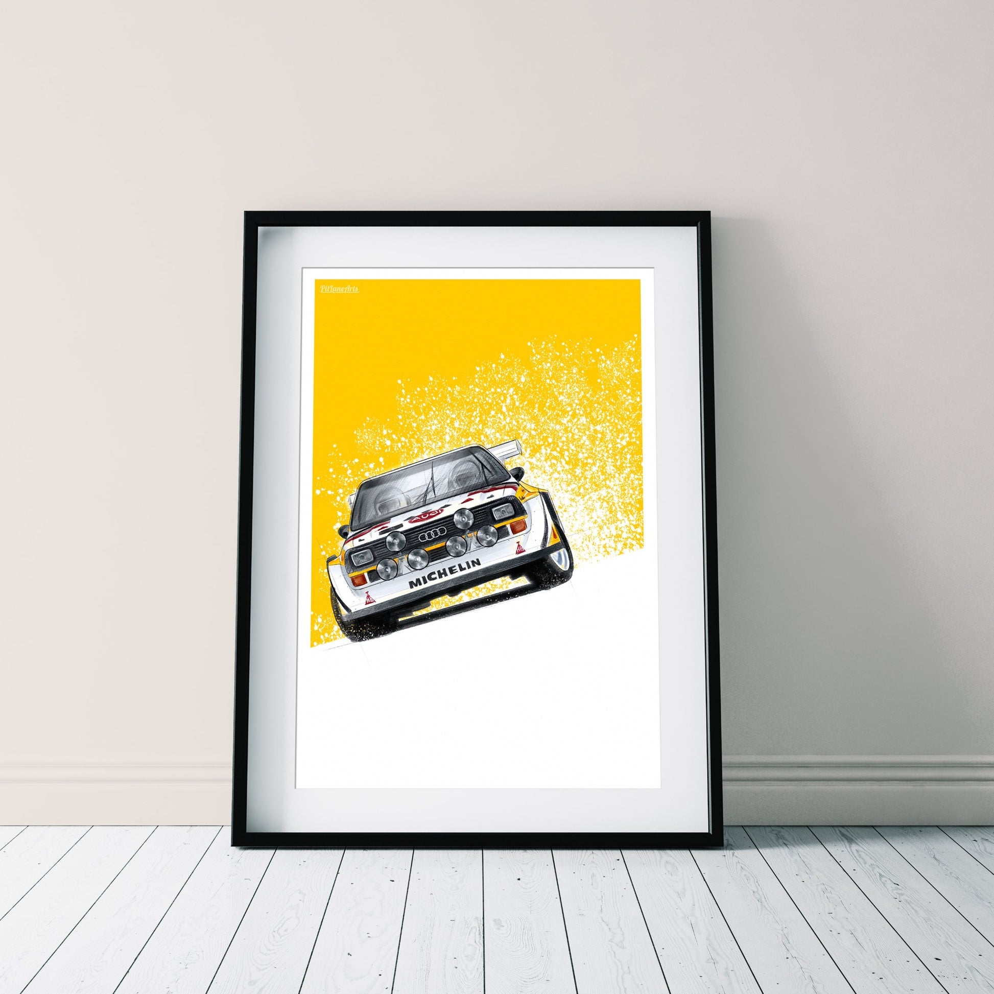 audi quattro group b rally car drawing