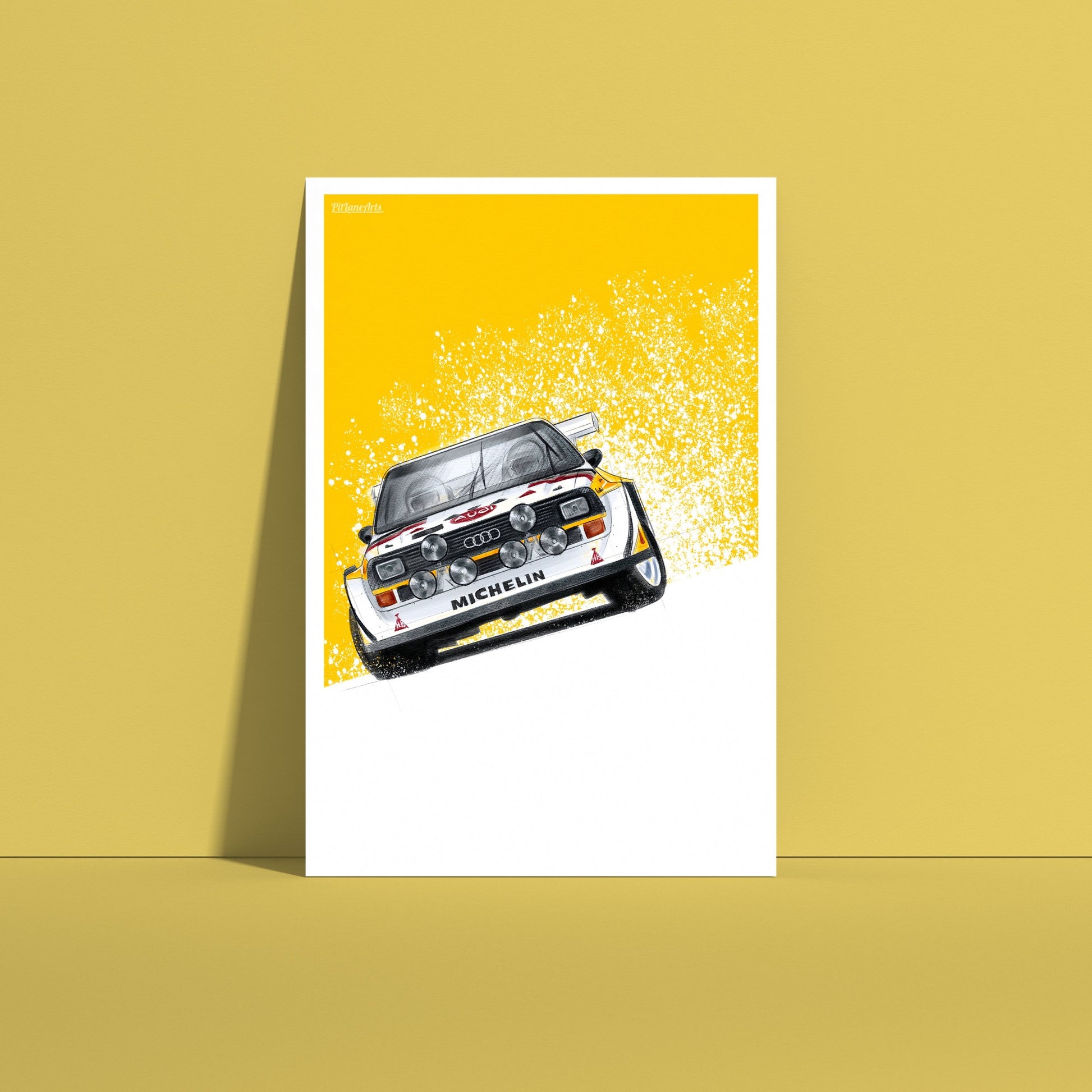 audi quattro group b rally car drawing