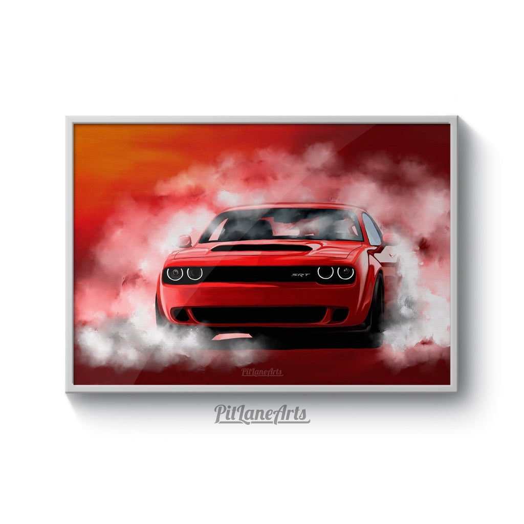 dodge challenger demon burnout