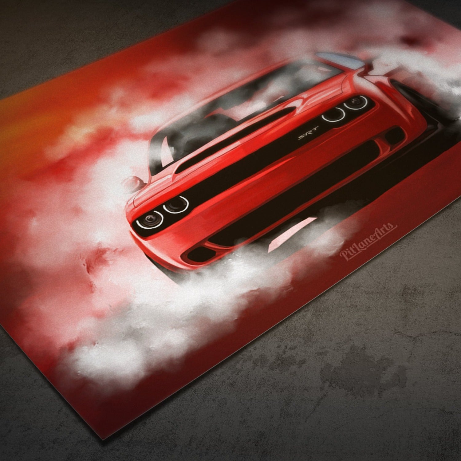 dodge challenger demon burnout