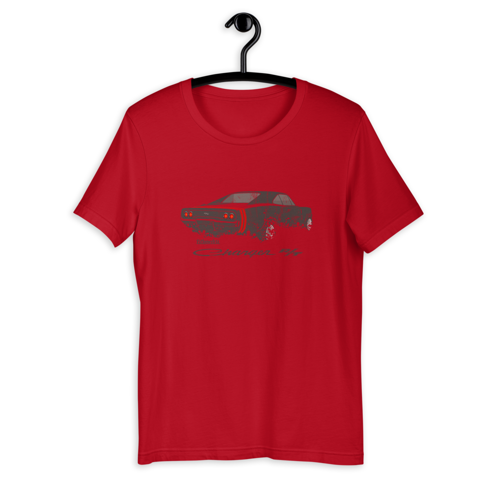 Red Dodge Charger T-shirt - PitLaneArts