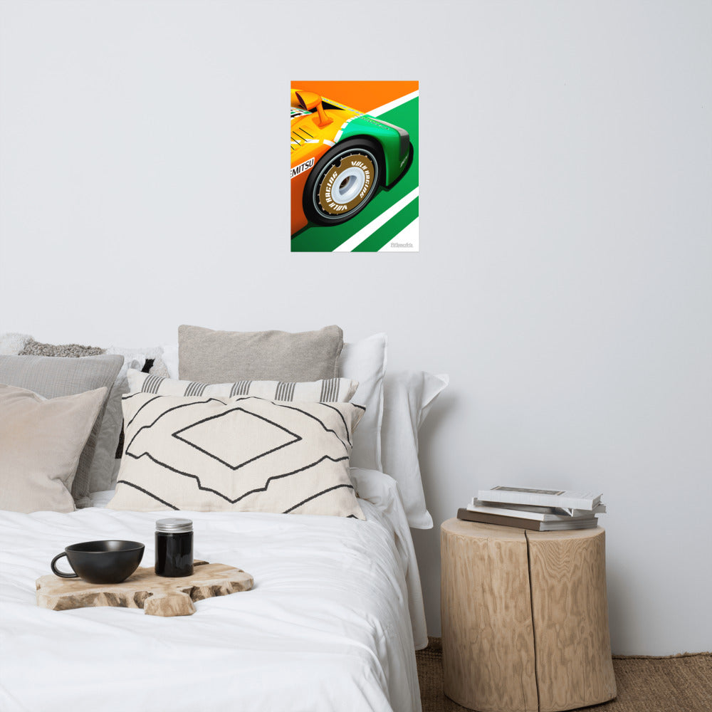 Mazda 787B Front Detail Art Print – Turbofan Wheels Illustration