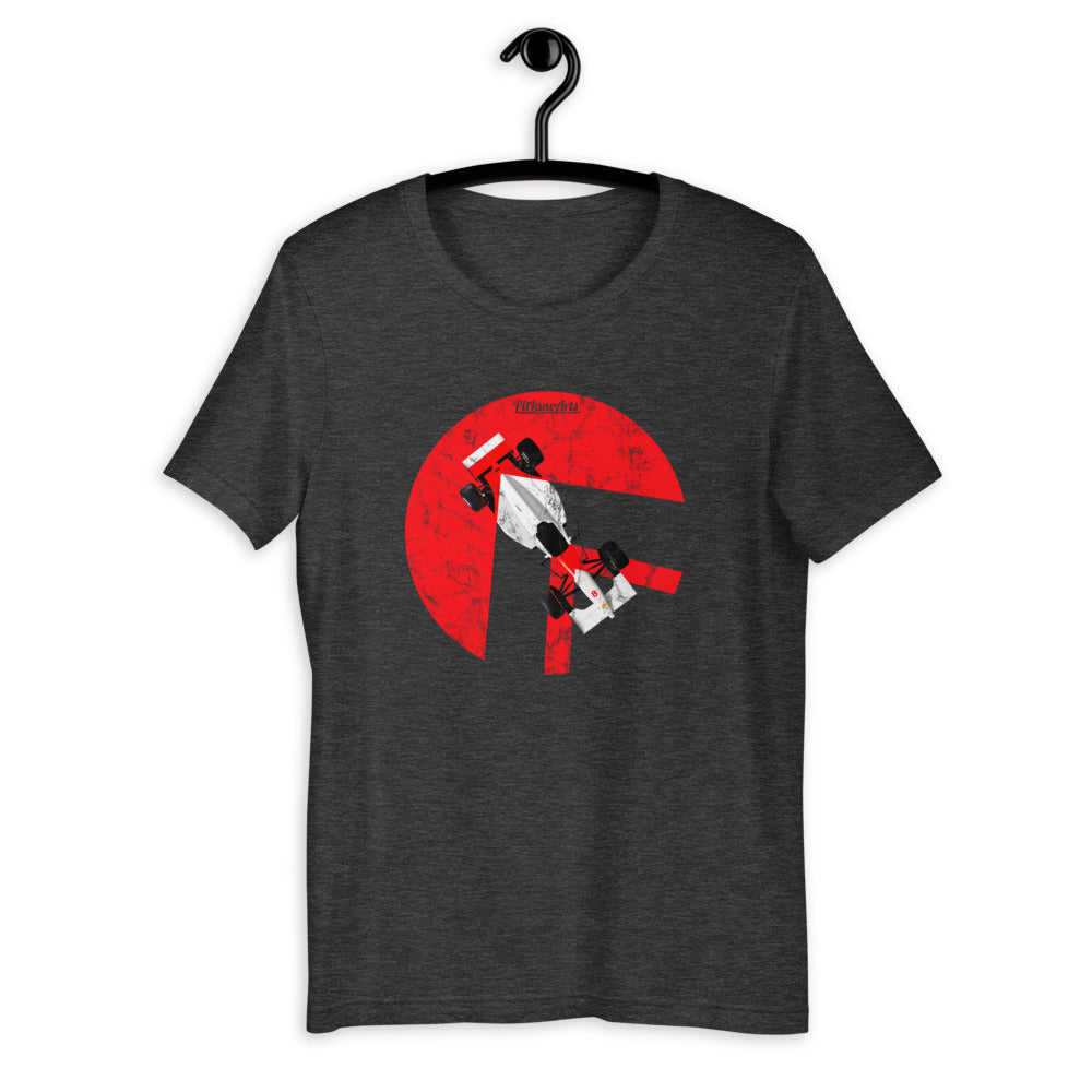 Drak grey Ayrton Senna Race car T-shirt - PitLaneArts