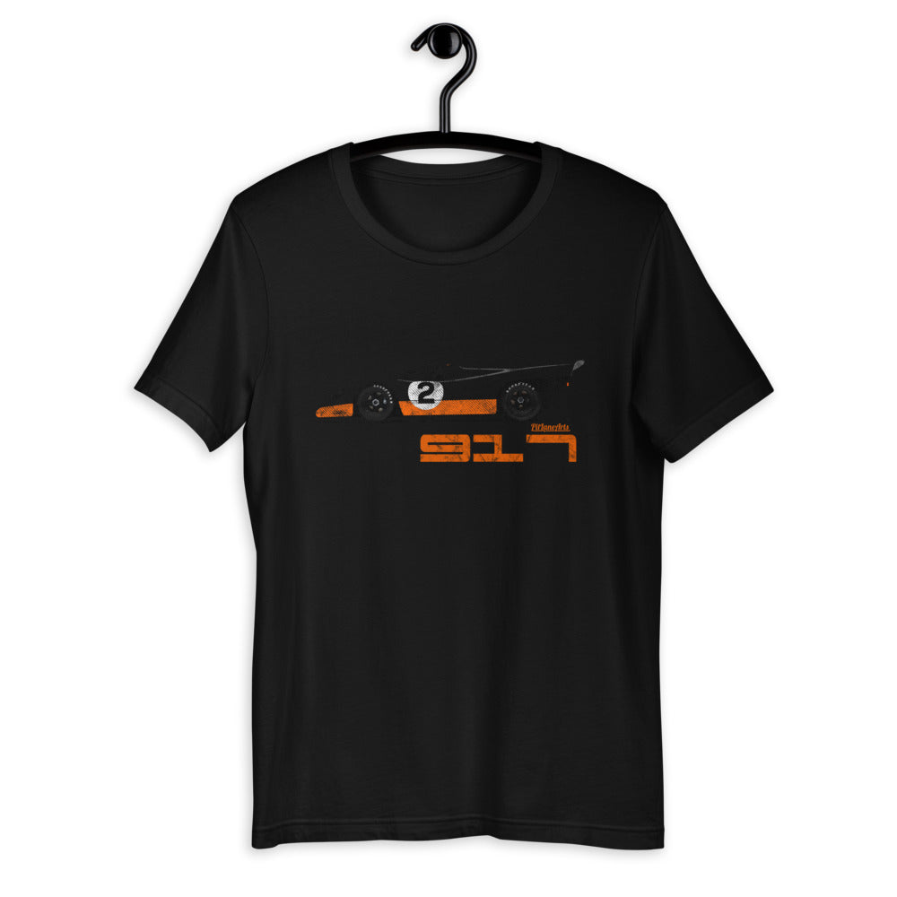 Black 917 Le Mans Race Car T-shirt - PitLaneArts